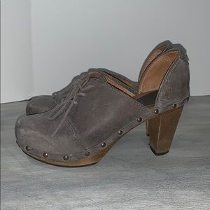 Sanita block healed lace up shoes